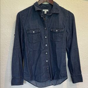 J. Crew Dark Blue Denim Shirt